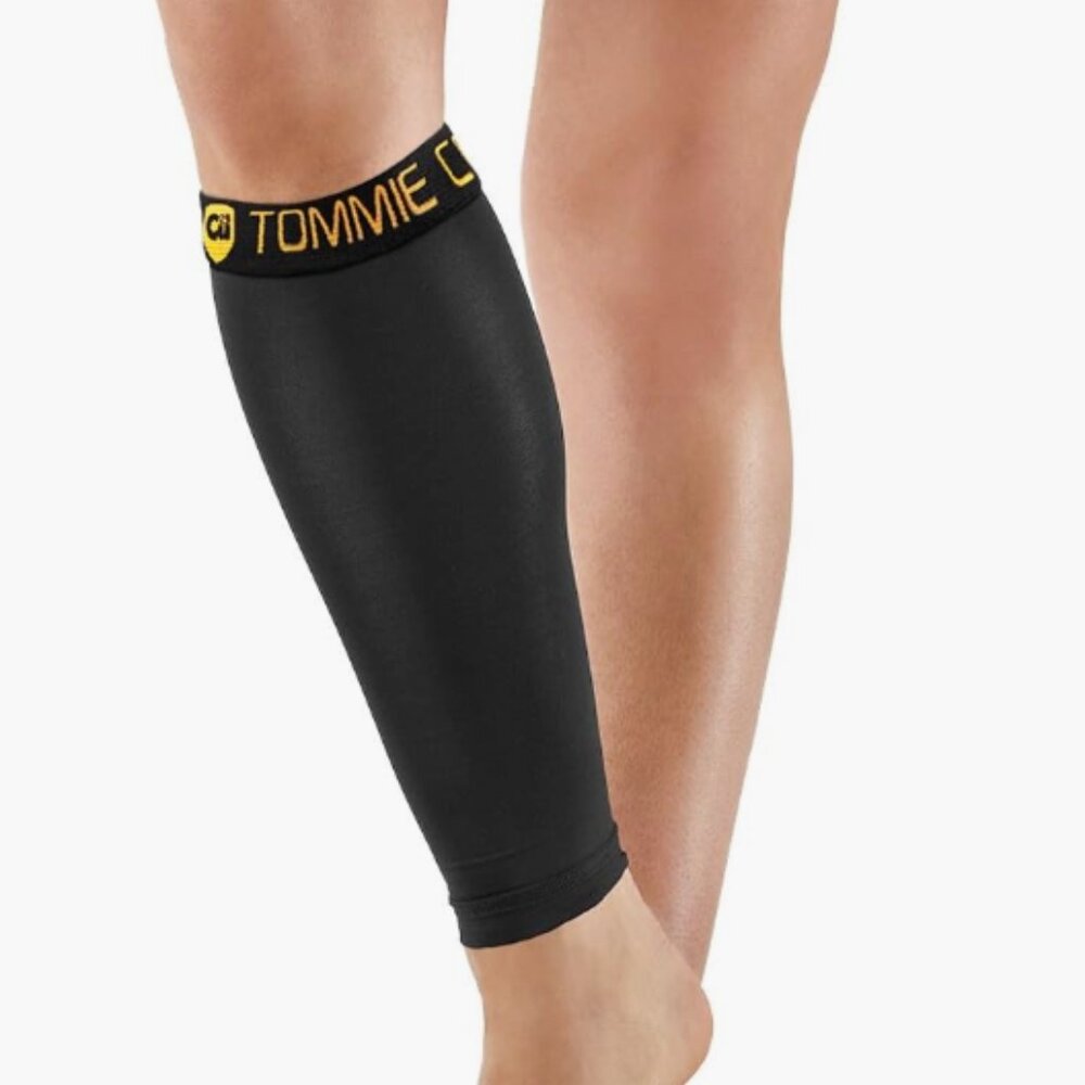 NWT TOMMIE COPPER WOMEN'S COMPRESSION CALF SLEEVE SLATE GREY MEDIUM MSRP $30